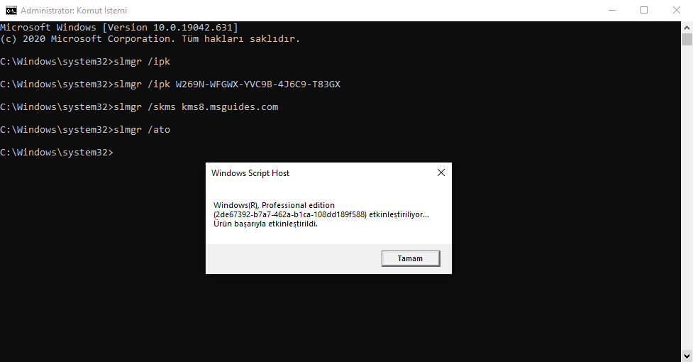 CMD ekran görüntüsü