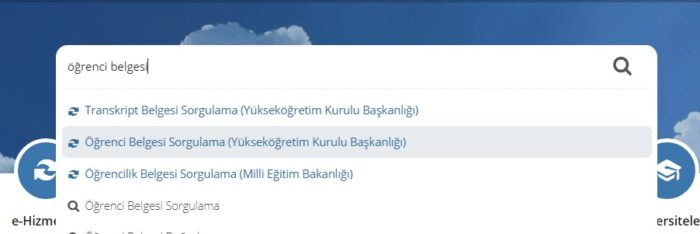 e devlet öğrenci belgesi sorgulama